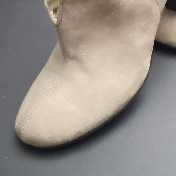 Aerosoles Winterstrole Ladies Size 7M Tan w/ Black Heels & Soles Heeled Booties - Picture 9 of 9